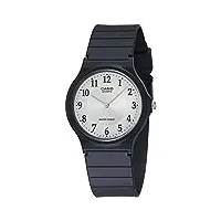 casio - vintage - mq-24-7b3llef - montre homme - quartz analogique - cadran blanc - bracelet résine noir