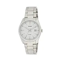casio - mtp-1302d-7a1 - classic - montre homme - quartz analogique - cadran blanc - bracelet acier gris
