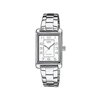 casio - montre homme - ltp-1234d-7bef - quartz analogique - cadran blanc - bracelet acier argent