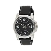 casio - mtp-1314l-8a - classic - montre homme - quartz analogique - cadran noir - bracelet cuir noir