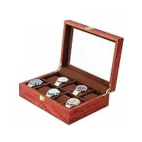 boîte à montres en bois pour 10 montres - cadeau pour homme et femme