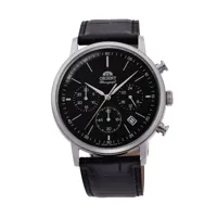 montre orient classic quartz chronograph black
